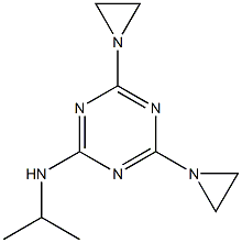 2,4-Bis(1-aziridinyl)-6-isopropylamino-1,3,5-triazine Struktur