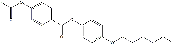 p-Acetyloxybenzoic acid p-(hexyloxy)phenyl ester Struktur