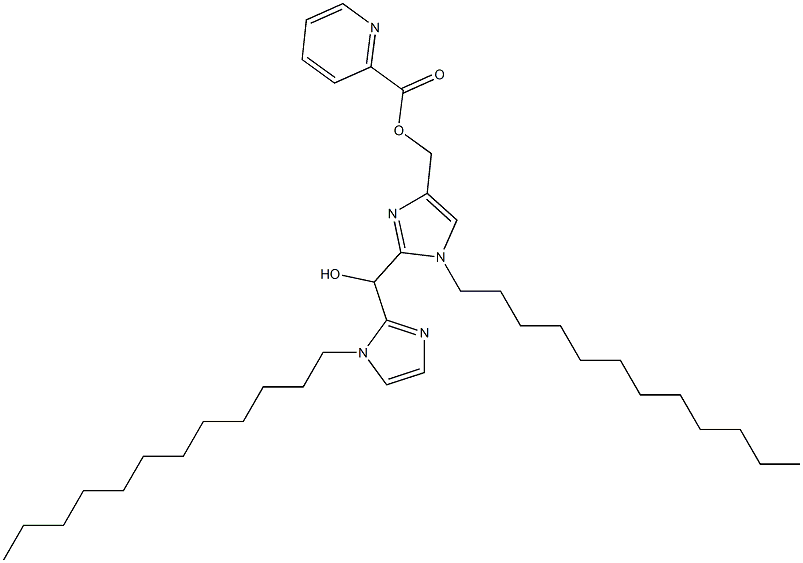 [1-Dodecyl-4-[(2-pyridinylcarbonyloxy)methyl]-1H-imidazol-2-yl][1-dodecyl-1H-imidazol-2-yl]methanol Struktur