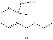 5,6-Dihydro-2-hydroperoxy-2-methyl-2H-pyran-3-carboxylic acid ethyl ester Struktur