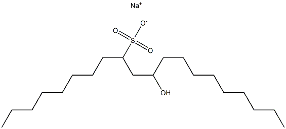 11-Hydroxyicosane-9-sulfonic acid sodium salt Struktur