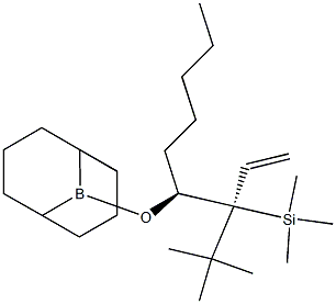 (1S,2S)-1-[(9-Borabicyclo[3.3.1]nonan-9-yl)oxy]-1-pentyl-2-(trimethylsilyl)-2-tert-butyl-3-butene Struktur