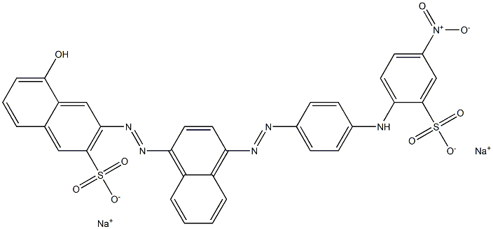 2-[[4-[[4-[(4-Nitro-2-sulfophenyl)amino]phenyl]azo]-1-naphtyl]azo]-8-hydroxy-3-naphthalenesulfonic acid disodium salt Struktur