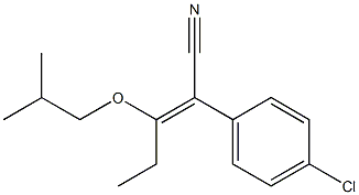 2-(p-Chlorophenyl)-3-isobutoxy-2-pentenenitrile Struktur