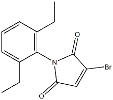 2,5-Dihydro-1-(2,6-diethylphenyl)-3-bromo-1H-pyrrole-2,5-dione Struktur