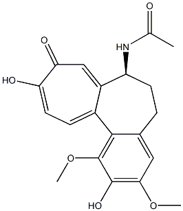 (S)-7-(Acetylamino)-6,7-dihydro-1,3-dimethoxy-2,10-dihydroxybenzo[a]heptalen-9(5H)-one Struktur