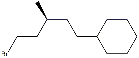 (+)-[(S)-5-Bromo-3-methylpentyl]cyclohexane Struktur