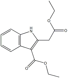 3-Ethoxycarbonyl-1H-indole-2-acetic acid ethyl ester Struktur