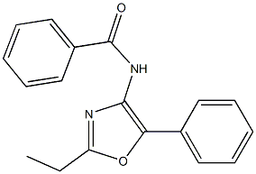 N-(2-Ethyl-5-phenyl-4-oxazolyl)benzamide Struktur