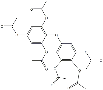 1-(2,4,6-Triacetoxyphenoxy)-3,4,5-triacetoxybenzene Struktur