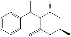 (3R,5R)-3,5-Dimethyl-2-(1-phenylethyl)cyclohexan-1-one Struktur