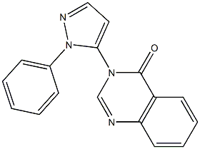 1-Phenyl-5-[(3,4-dihydro-4-oxoquinazolin)-3-yl]-1H-pyrazole Struktur