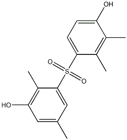 3,4'-Dihydroxy-2,2',3',5-tetramethyl[sulfonylbisbenzene] Struktur