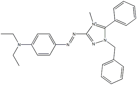 3-[[4-(Diethylamino)phenyl]azo]-4-methyl-5-phenyl-1-(phenylmethyl)-1H-1,2,4-triazol-4-ium Struktur