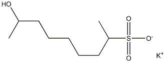 8-Hydroxynonane-2-sulfonic acid potassium salt Struktur