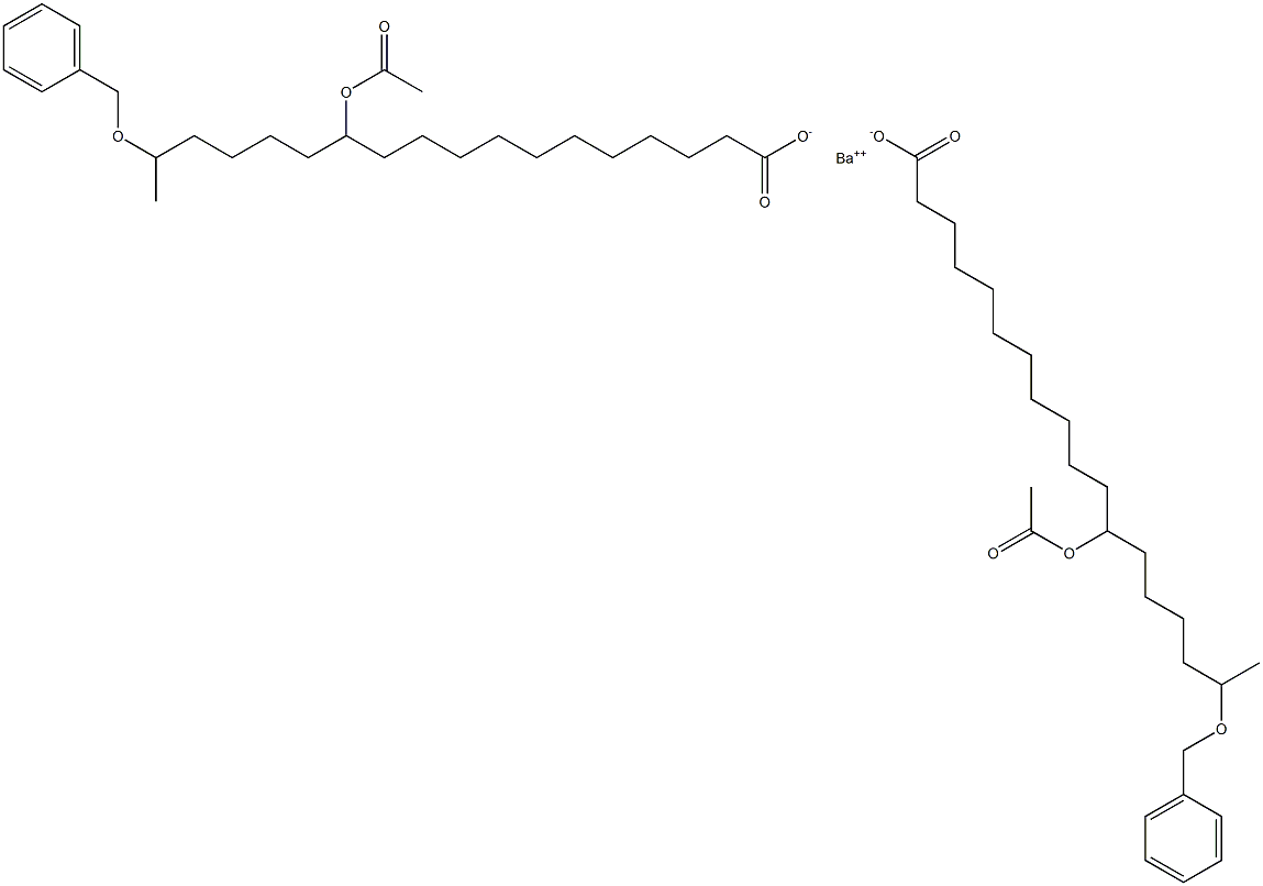 Bis(17-benzyloxy-12-acetyloxystearic acid)barium salt Struktur