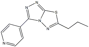 6-Propyl-3-(4-pyridinyl)-1,2,4-triazolo[3,4-b][1,3,4]thiadiazole Struktur