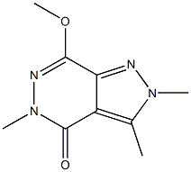 2,3,5-Trimethyl-7-methoxy-2H-pyrazolo[3,4-d]pyridazin-4(5H)-one Struktur