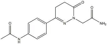 3-[4-(Acetylamino)phenyl]-5,6-dihydro-6-oxopyridazine-1(4H)-acetamide Struktur