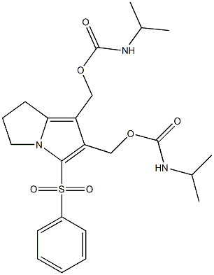 2,3-Dihydro-5-phenylsulfonyl-1H-pyrrolizine-6,7-dimethanol bis[N-(isopropyl)carbamate] Struktur