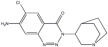 3-(1-Azabicyclo[2.2.2]octan-3-yl)-6-chloro-7-amino-1,2,3-benzotriazin-4(3H)-one Struktur