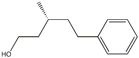 [R,(+)]-3-Methyl-5-phenyl-1-pentanol Struktur