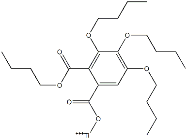 Tributoxy[[[2-(butoxycarbonyl)phenyl]carbonyl]oxy] titanium(IV) Struktur