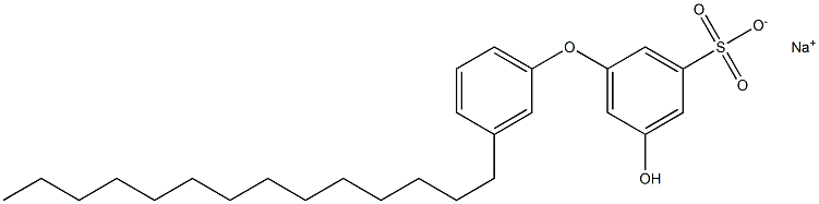 5-Hydroxy-3'-tetradecyl[oxybisbenzene]-3-sulfonic acid sodium salt Struktur