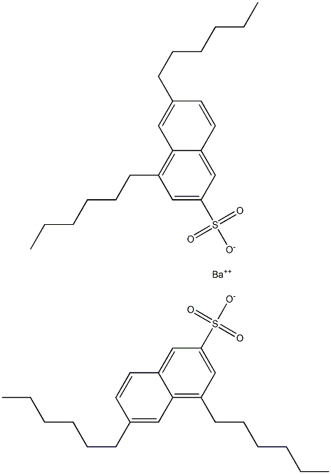 Bis(4,6-dihexyl-2-naphthalenesulfonic acid)barium salt Struktur