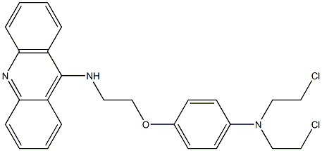 N-[2-[4-[Bis(2-chloroethyl)amino]phenoxy]ethyl]-9-acridinamine Struktur