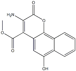 3-Amino-6-hydroxy-2-oxo-2H-naphtho[1,2-b]pyran-4-carboxylic acid methyl ester Struktur