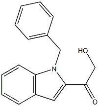 2-Hydroxy-1-(1-benzyl-1H-indol-2-yl)ethanone Struktur