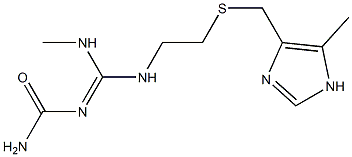 1-[2-[(5-Methyl-1H-imidazole-4-yl)methylthio]ethyl]-3-methyl-2-carbamoylguanidine Struktur