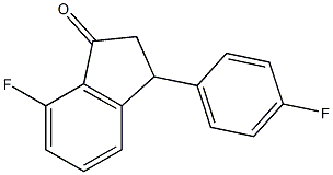 2,3-Dihydro-7-fluoro-3-(4-fluorophenyl)-1H-inden-1-one Struktur