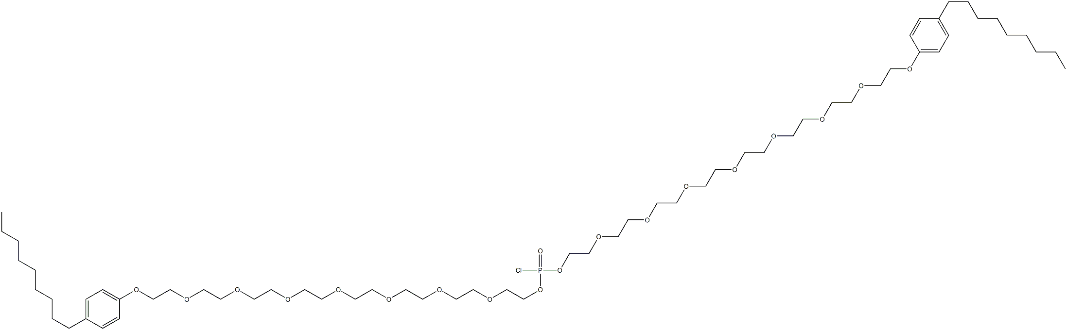 Chlorophosphonic acid=bis[24-(p-nonylphenyl)-3,6,9,12,15,18,21,24-octaoxatetracosan-1-yl] ester Struktur