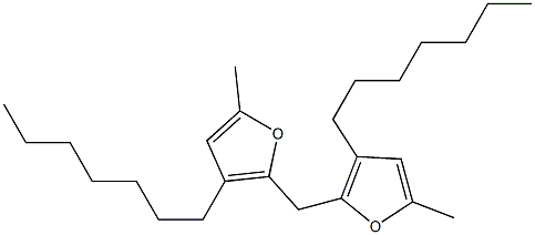 2,2'-Methylenebis(3-heptyl-5-methylfuran) Struktur