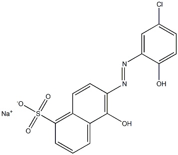 6-[(5-Chloro-2-hydroxyphenyl)azo]-5-hydroxynaphthalene-1-sulfonic acid sodium salt Struktur