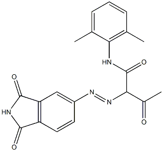 N-(2,6-Dimethylphenyl)-2-(1,3-dioxoisoindolin-5-ylazo)-2-acetylacetamide Struktur