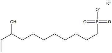 9-Hydroxyundecane-1-sulfonic acid potassium salt Struktur