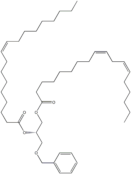 [S,(+)]-3-O-Benzyl-1-O-linoleoyl-2-O-oleoyl-L-glycerol Struktur