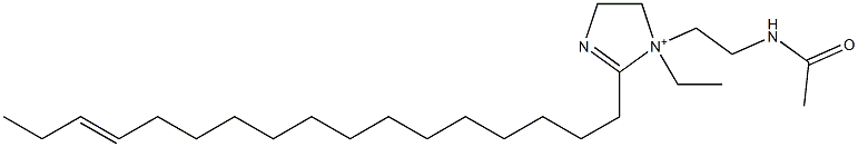 1-[2-(Acetylamino)ethyl]-1-ethyl-2-(14-heptadecenyl)-2-imidazoline-1-ium Struktur