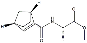 N-[[(1R,2R,4R)-Bicyclo[2.2.1]hept-5-en-2-yl]carbonyl]-L-alanine methyl ester Struktur