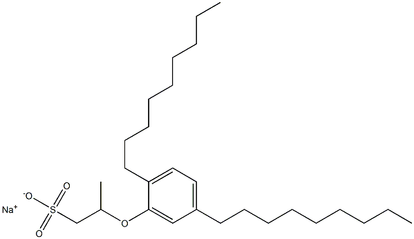 2-(2,5-Dinonylphenoxy)propane-1-sulfonic acid sodium salt Struktur