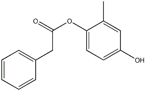 Phenylacetic acid 4-hydroxy-2-methylphenyl ester Struktur