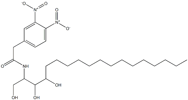 N-[2,3-Dihydroxy-1-(hydroxymethyl)heptadecyl]-3,4-dinitrobenzeneacetamide Struktur