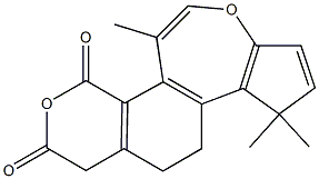 6,7,8,9-Tetrahydro-1,6,6-trimethyl-3,11-dioxanaphth[2,1-e]azulene-10,12-dione Struktur