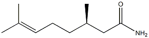 [R,(+)]-3,7-Dimethyl-6-octenamide Struktur