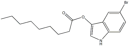 Nonanoic acid 5-bromo-1H-indol-3-yl ester Struktur