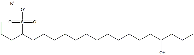 17-Hydroxyicosane-4-sulfonic acid potassium salt Struktur