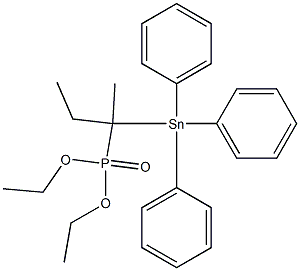 1-Triphenylstannyl-1-methylpropylphosphonic acid diethyl ester Struktur